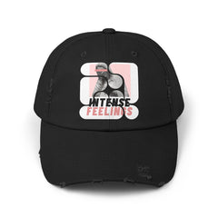 Intense Feelings - Pink Rose Print Vintage Distressed Hat