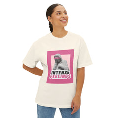 Intense Feelings – Pink Print Unisex Oversized Tee
