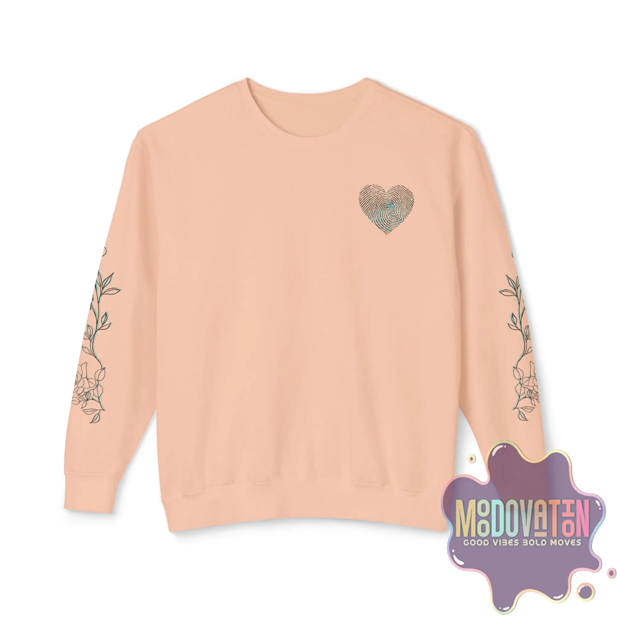 Feeling Is Healing Heart-print Unisex Lightweight Crewneck Sweater - Spring Edition Moodovation