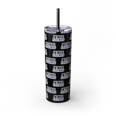 Intense Feelings - Navy Blue Print Skinny Tumbler