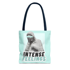 Intense Feelings Tote Bag - Cyan Print