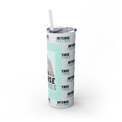 Intense Feelings - Cyan Print Skinny Tumbler