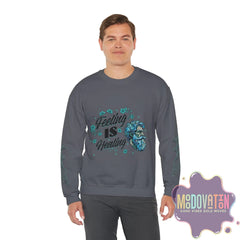 Feeling Is Healing Unisex Heavy Blend Crewneck Sweatshirt - MOODOVATION