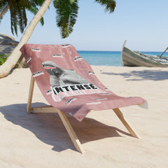 Intense Feelings - Black/Rose Pink Beach Towel