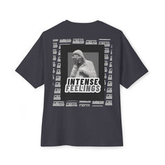 Intense Feelings – Grey Print Unisex Oversized Tee