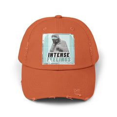 Intense Feelings - Cyan Print Vintage Distressed Hat