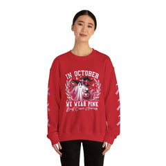 In October We Wear Pink – Breast Cancer Awareness Unisex Crewneck Sweatshirt