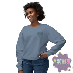 Feeling Is Healing Heart-print Unisex Lightweight Crewneck Sweater - Spring Edition Moodovation