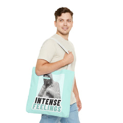 Intense Feelings Tote Bag - Cyan Print