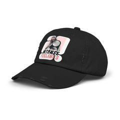 Intense Feelings - Pink Rose Print Vintage Distressed Hat