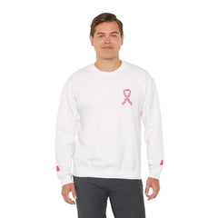 Courage, Strength & Faith – Breast Cancer Awareness Unisex Crewneck Sweatshirt