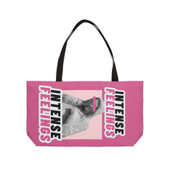 Intense Feelings Weekender Tote Bag - Pink Print
