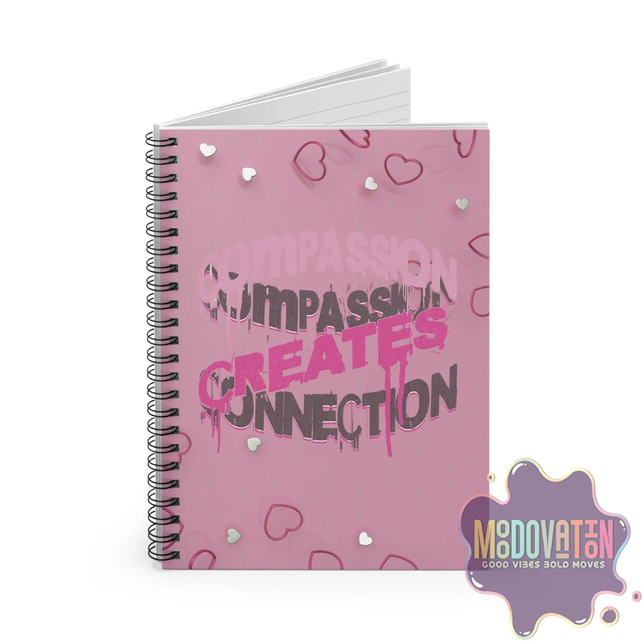 Compassion Spiral Notebook - Ruled Line - Pink - MOODOVATION