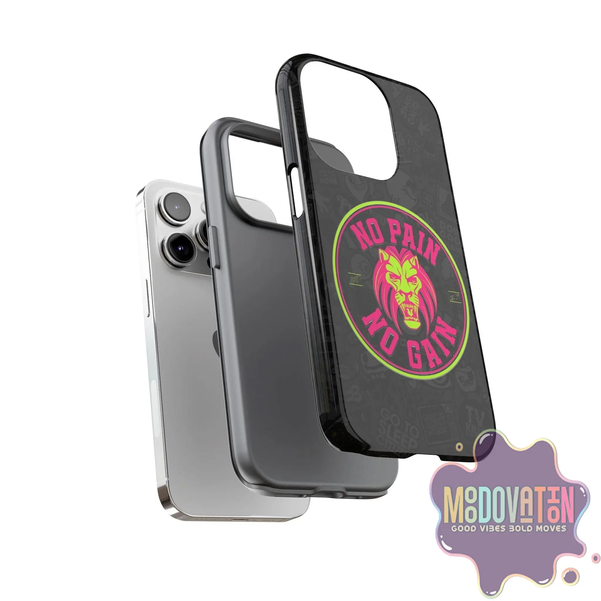 No Pain No Gain Phone Case - Black - MOODOVATION
