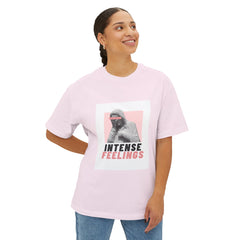 Intense Feelings – Rose Pink Print Unisex Oversized Tee