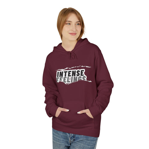 Intense Feelings Unisex Midweight Hoodie - Grey Print