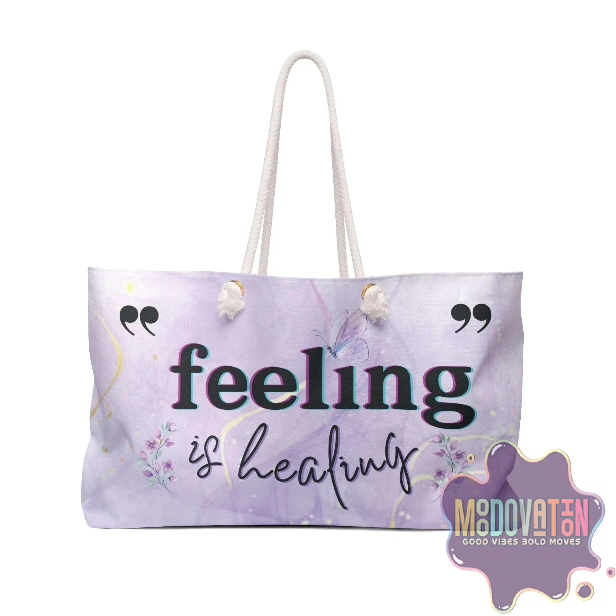Feeling Is Healing Weekender Bag - Orchid - MOODOVATION