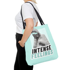 Intense Feelings Tote Bag - Cyan Print