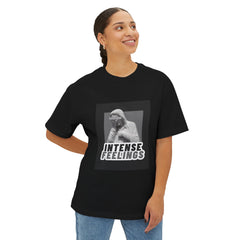 Intense Feelings – Grey Print Unisex Oversized Tee
