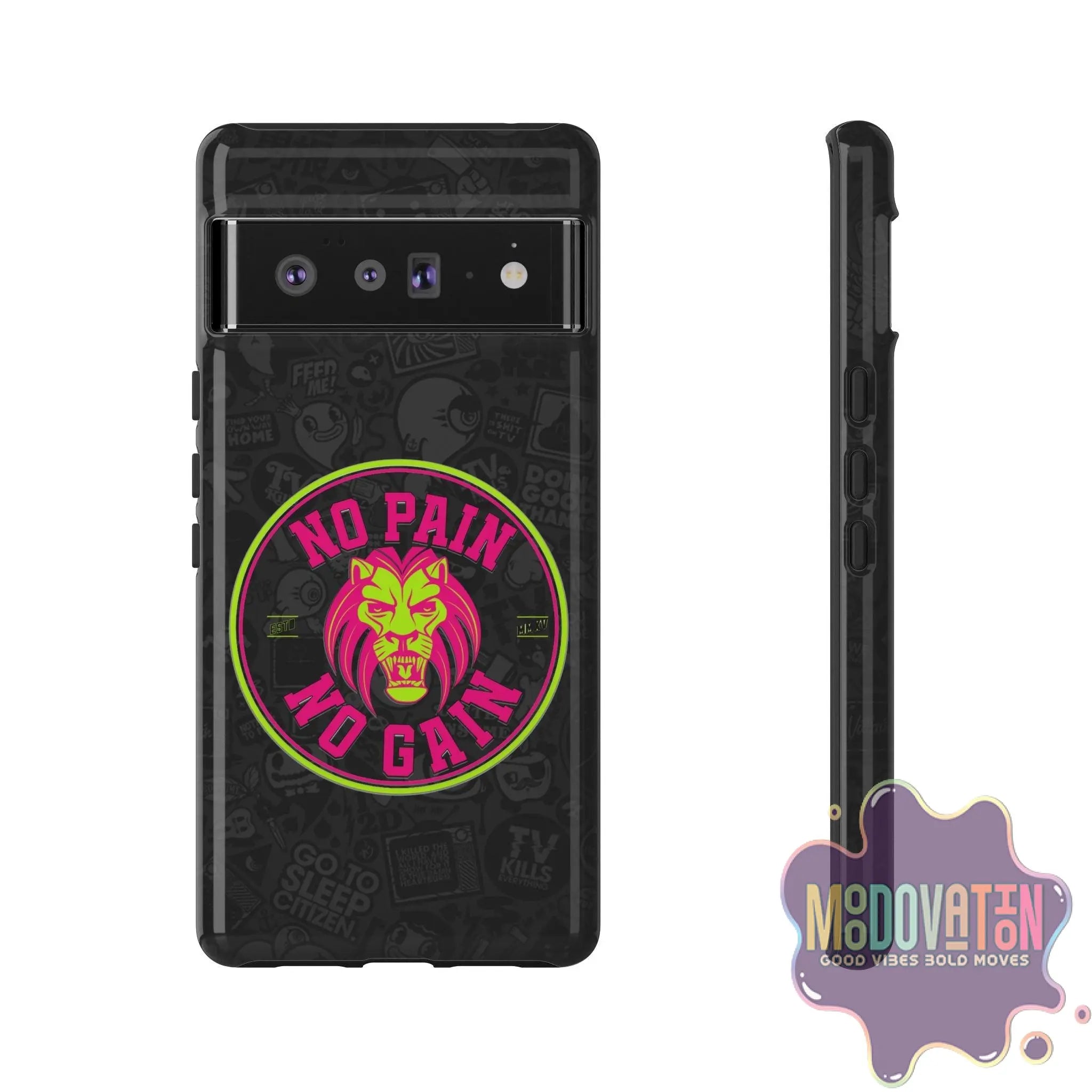 No Pain No Gain Phone Case - Black - MOODOVATION