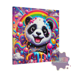 Drippy Delight Panda Matte Canvas - MOODOVATION