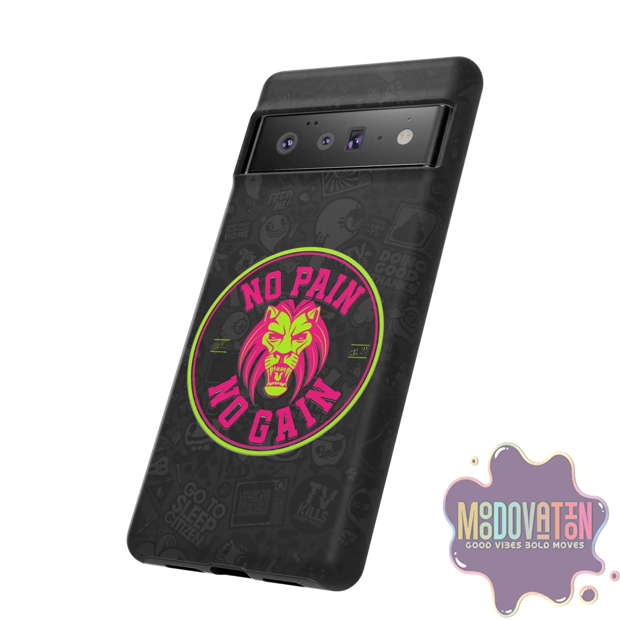 No Pain No Gain Phone Case - Black - MOODOVATION