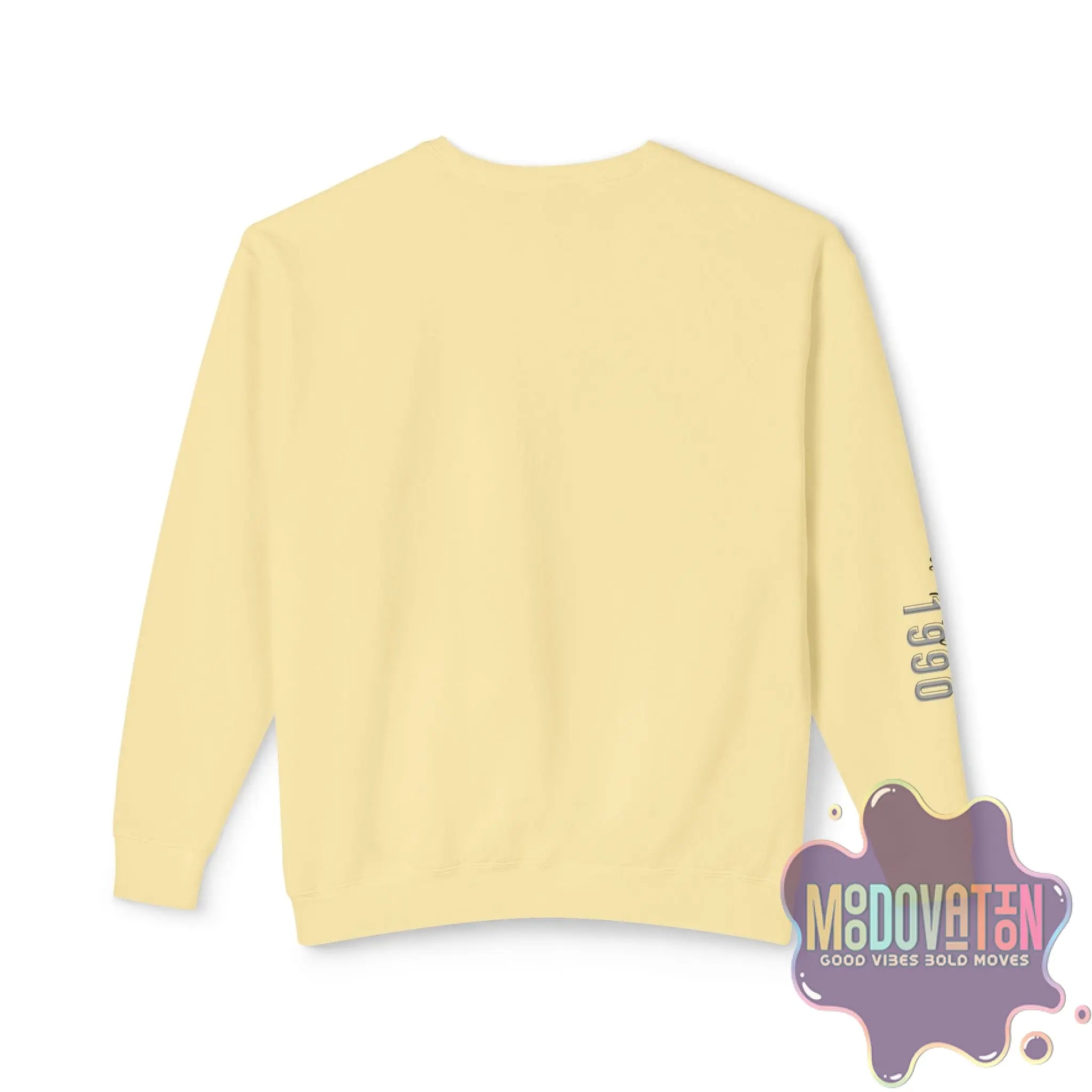 Good Vibes Bold Moves Personalized Unisex Lightweight Crewneck Sweatshirt - Brand Edition Moodovation