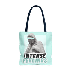 Intense Feelings Tote Bag - Cyan Print