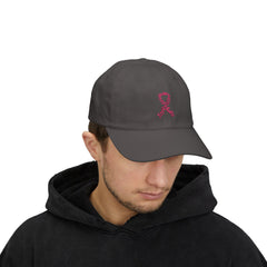 Breast Cancer Awareness Embroidered Ribbon Classic Dad Hat