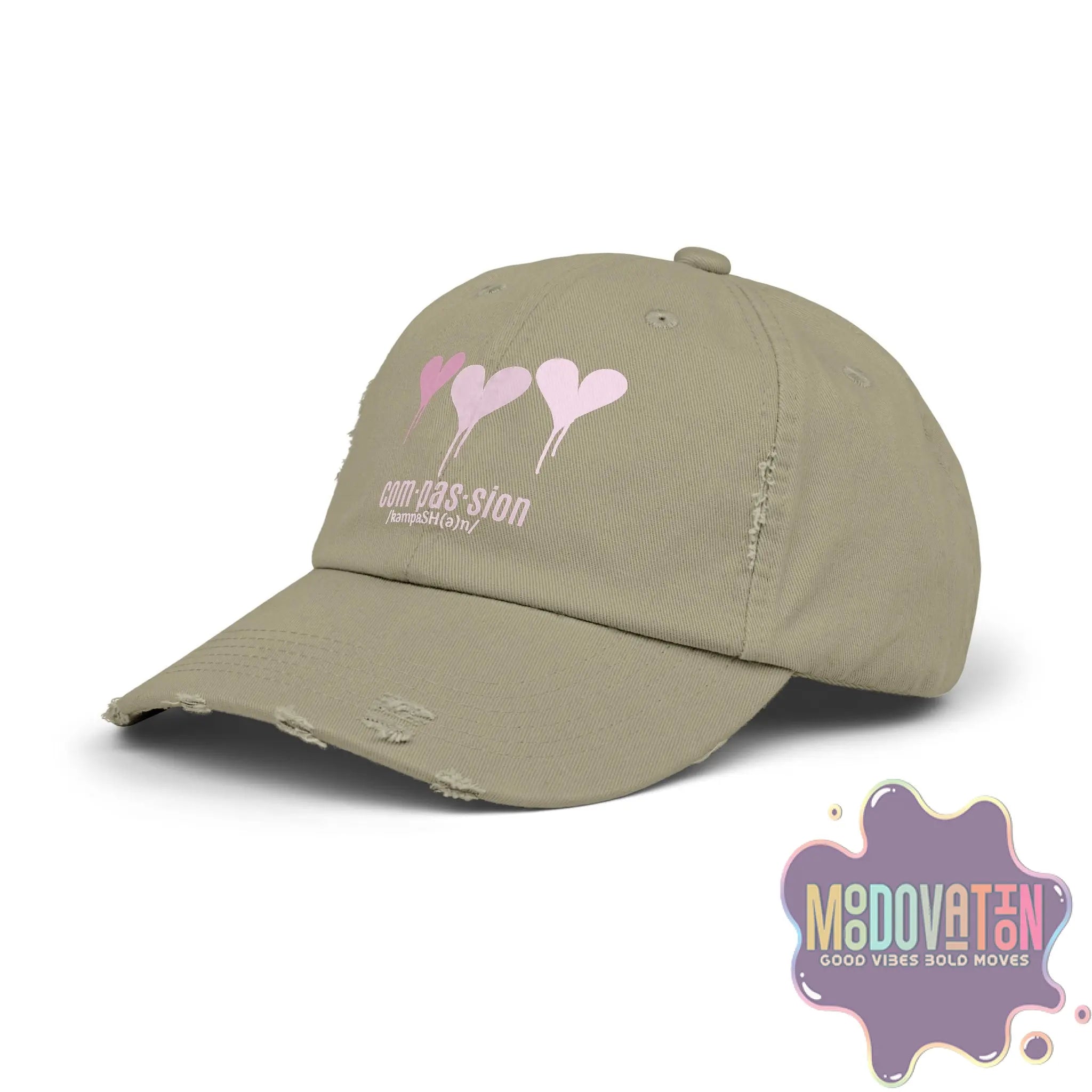 Compassion - Unisex Distressed Vintage Hat - MOODOVATION