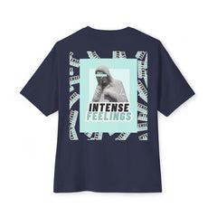 Intense Feelings – Cyan Print Unisex Oversized Tee