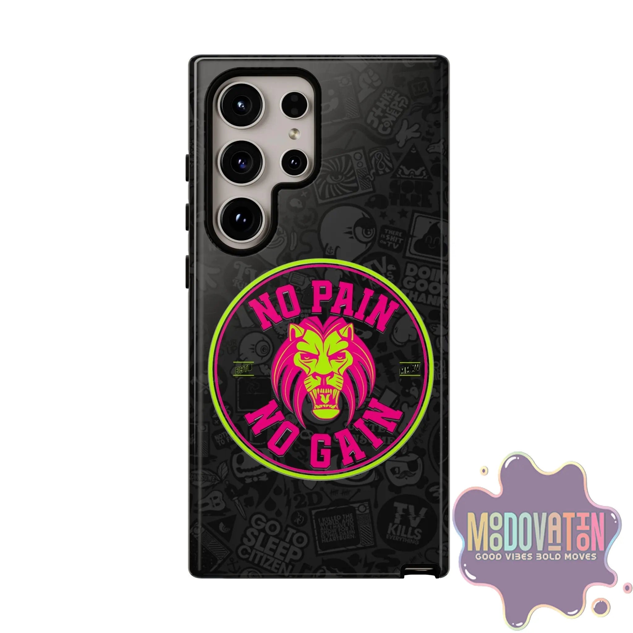 No Pain No Gain Phone Case - Black - MOODOVATION