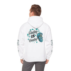 Feeling Is Healing - Unisex Statement Sleeve Hoodie