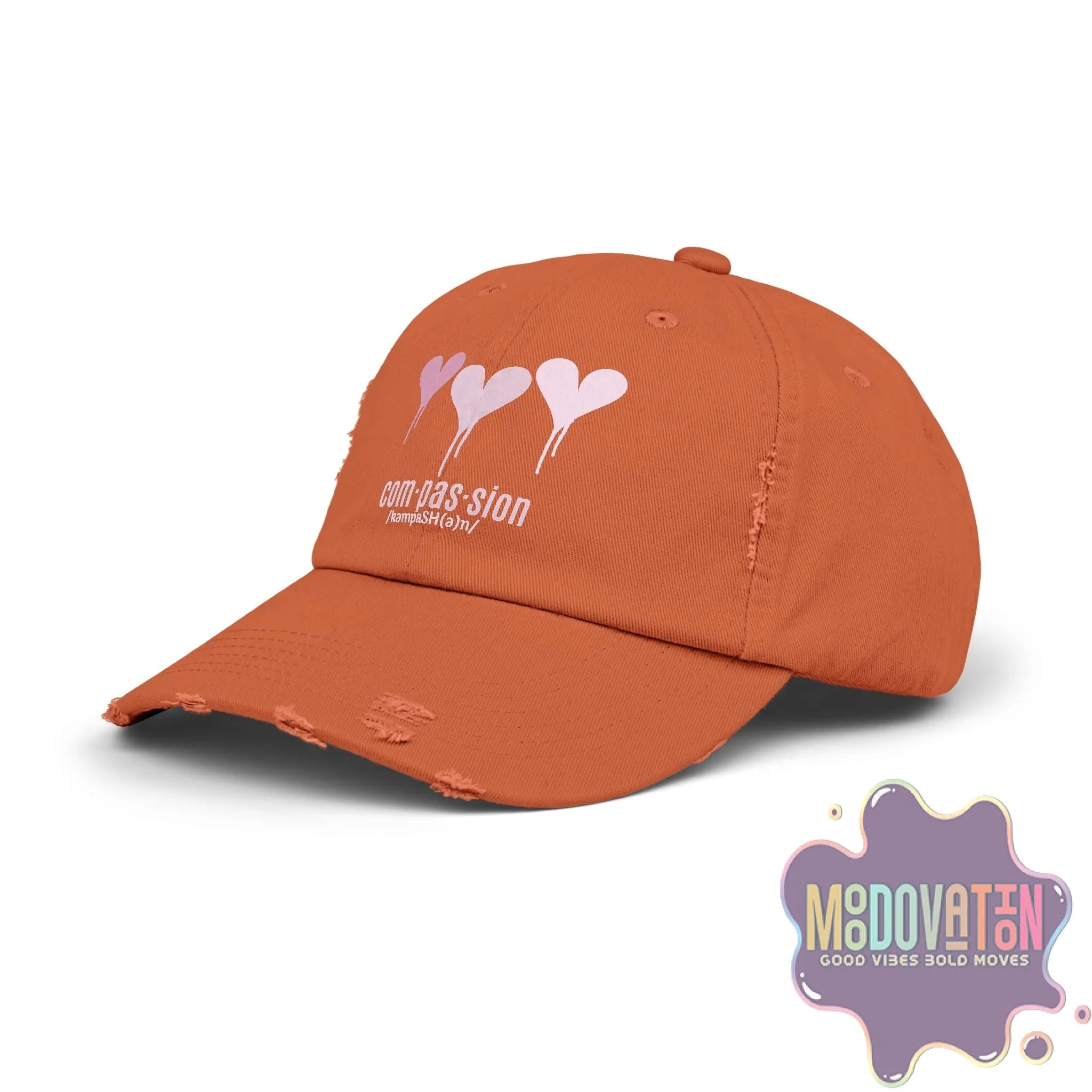 Compassion - Unisex Distressed Vintage Hat - MOODOVATION