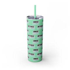 Intense Feelings - Cyan Print Skinny Tumbler