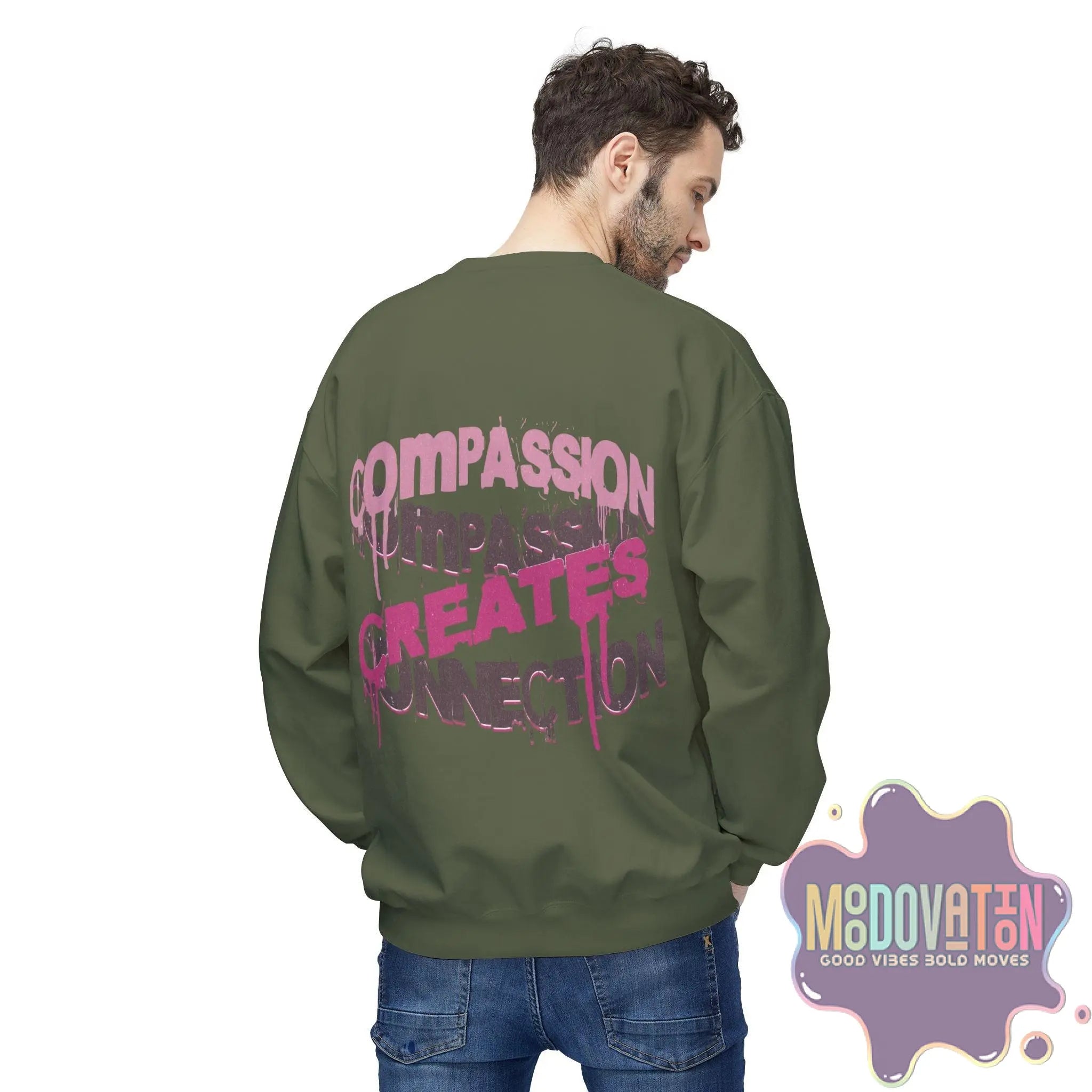 Self-Compassion Unisex Midweight Crewneck Sweatshirt - MOODOVATION