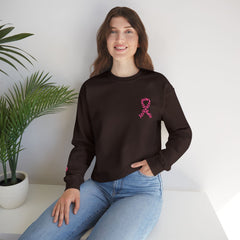 Courage, Strength & Faith – Breast Cancer Awareness Unisex Crewneck Sweatshirt