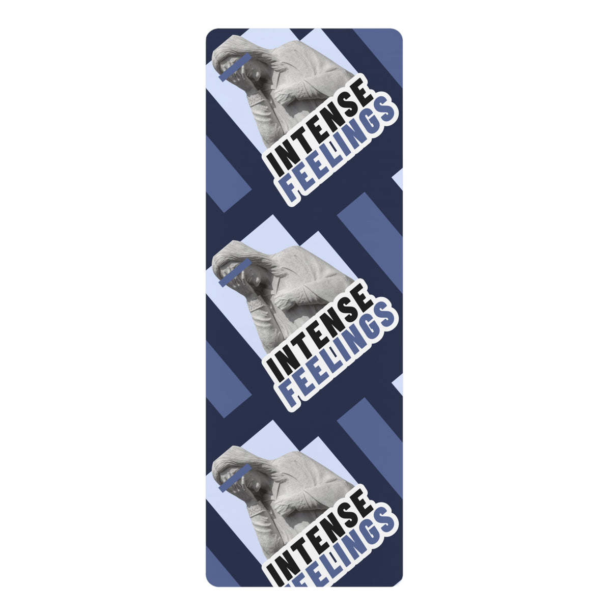 Intense Feelings – Navy Blue Premium Rubber Yoga Mat