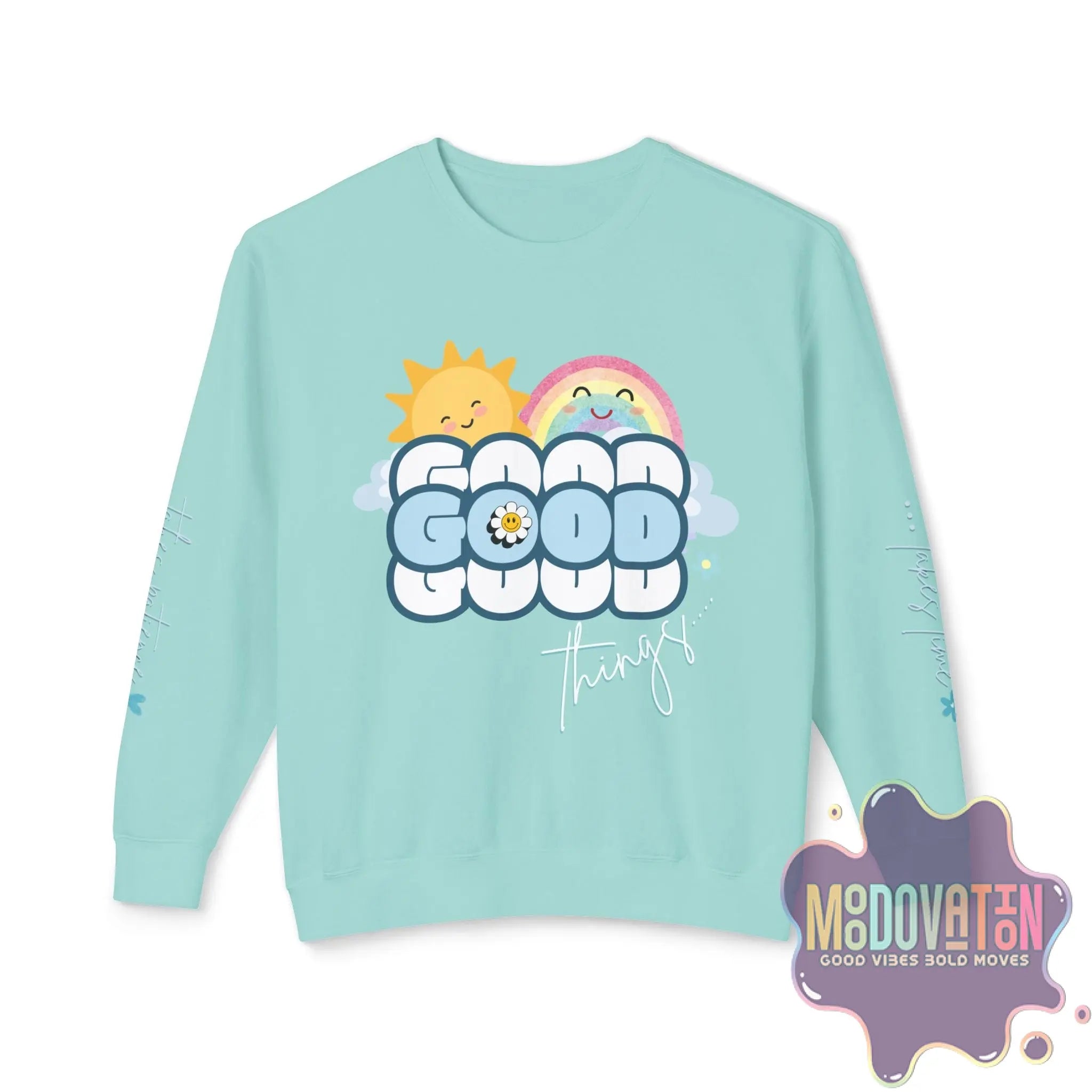 Good Things Unisex Lightweight Crewneck Sweatshirt - Spring Edition Moodovation