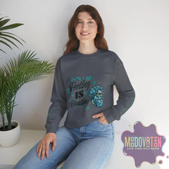 Feeling Is Healing Unisex Heavy Blend Crewneck Sweatshirt - MOODOVATION