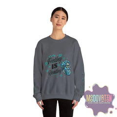Feeling Is Healing Unisex Heavy Blend Crewneck Sweatshirt - MOODOVATION