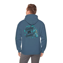 Feeling Is Healing - Unisex Statement Sleeve Hoodie