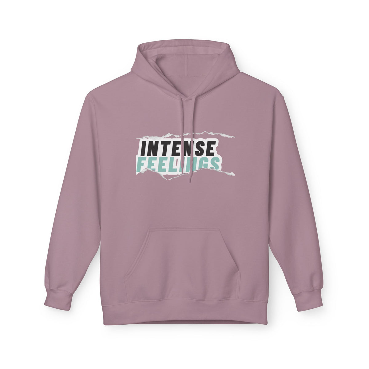 Intense Feelings Unisex Midweight Hoodie - Cyan Print