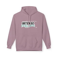 Intense Feelings Unisex Midweight Hoodie - Cyan Print