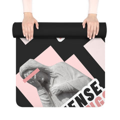 Intense Feelings – Black/Rose Pink Premium Rubber Yoga Mat