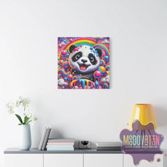 Drippy Delight Panda Matte Canvas - MOODOVATION