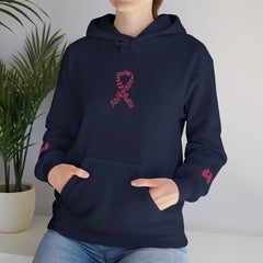 Pink Ribbon Awareness Hoodie, Unisex Sweatshirt for Fundraising, Breast Cancer Awareness Month, Inspirational Gift, Cozy Jumpsuit