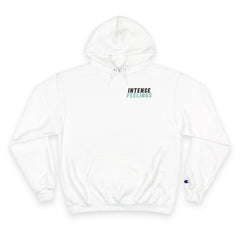 Intense Feelings Champion Unisex Hoodie - Cyan Print
