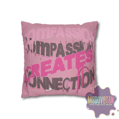 Compassion Faux Suede Square Pillowcase - MOODOVATION