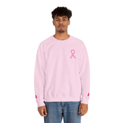 Courage, Strength & Faith – Breast Cancer Awareness Unisex Crewneck Sweatshirt
